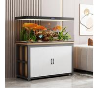 KCHENHS Floor-standing Reptile Stand, Fish Tank Storage Cabinet, Eco-friendly Board Material, Carbon Steel Frame Structure, for Home/Office/Pet Shop(White C,60x35cm/23.6x13.8in)