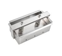 KCHFEVQ Meat Pressing Stainless Steel Patty Press with Strainer Cloth and Threaded Mechanism for Making Pressed Meats Terrines and Uniform Portions Suitable for Home Kitchen Cooking, 160X80X60mm