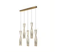 KCHSRKHXC 1, Crystal Chandelier LED Tricolor Dimmable Pendant Light Modern Home Decor Ceiling Hanging Lamp Indoor Bedroom Dining Table Living Room Suspended Light Fixture, Hanging Modern Chandelier