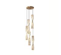 KCHSRKHXC 1, Crystal Chandelier LED Tricolor Dimmable Pendant Light Modern Home Decor Ceiling Hanging Lamp Indoor Bedroom Dining Table Living Room Suspended Light Fixture, Hanging Modern Chandelier