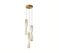 KCHSRKHXC 1, Crystal Chandelier LED Tricolor Dimmable Pendant Light Modern Home Decor Ceiling Hanging Lamp Indoor Bedroom Dining Table Living Room Suspended Light Fixture, Hanging Modern Chandelier