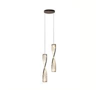 KCHSRKHXC 1, Crystal Chandelier LED Tricolor Dimmable Pendant Light Modern Home Decor Ceiling Hanging Lamp Indoor Bedroom Dining Table Living Room Suspended Light Fixture, Hanging Modern Chandelier