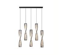KCHSRKHXC 1, Crystal Chandelier LED Tricolor Dimmable Pendant Light Modern Home Decor Ceiling Hanging Lamp Indoor Bedroom Dining Table Living Room Suspended Light Fixture, Hanging Modern Chandelier