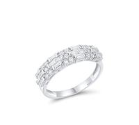 KCHSRKHXC 100% Rings For Women Sparkling White Cubic Zirconia Wedding Engagement Fine Jewelry