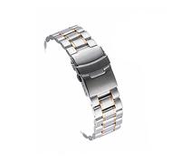KCHSRKHXC 18/20/22/24 Stainless Steel Solid Watch Strap Arc End Bracelet Insurance Folding Buckle Replacement Band