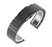 KCHSRKHXC 18 20 22 24mm Fashion Stainless Steel Wristwatch Band Adjustable Watch Straps Metal Bangle Solid Link Bracelet +2 Spring
