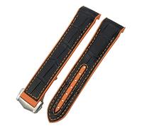 KCHSRKHXC 19mm 20mm 21mm 22mm Rubber Watchband Fit for Omega Planet Ocean Diver 300 Silicone Nylon Sports Watch Strap