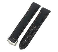 KCHSRKHXC 19mm 20mm 21mm 22mm Rubber Watchband Fit for Omega Planet Ocean Diver 300 Silicone Nylon Sports Watch Strap