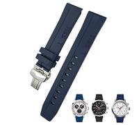 KCHSRKHXC 19mm 20mm Watchband for suitable for TISSOT T114417 T114 Soft Rubber Silicone Watch Strap Butterfly Clasp Waterproof Sport Bracelets