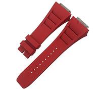 KCHSRKHXC 19mm rubber watchband replacement for richard mille rm035 011 055 030 black white red metal interface watch strap Origin China