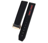 KCHSRKHXC 20/21/22mm Rubber Silicone Watchband Fit for watch Strap Stainless Steel Deployment Buckle