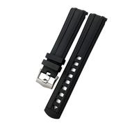 KCHSRKHXC 20mm 21mm New Fluorous Silicone Rubber Watchband For Omega Diver 300 Black Blue Soft Watch Strap