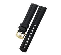 KCHSRKHXC 20mm 21mm New Fluorous Silicone Rubber Watchband For Omega Diver 300 Black Blue Soft Watch Strap