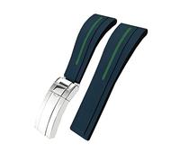 KCHSRKHXC 20mm 21mm Rubber Watchband For GMT OYSTERFLEX Daytona Submariner DEEPSEA Waterproof Strap