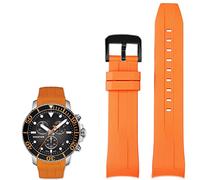 KCHSRKHXC 22mm Silicone Watch Bands for T120417 T120407 Quartz Dial Rubber Sport Men Watch Strap Watchband Waterproof (Color : Blue Black, Size : 22mm)