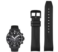 KCHSRKHXC 22mm Silicone Watch Bands for T120417 T120407 Quartz Dial Rubber Sport Men Watch Strap Watchband Waterproof (Color : Blue Black, Size : 22mm)