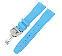 KCHSRKHXC 22mm Soft FluororubberWatchbands For IWC Portofino Natural Rubber 21mm 20mm Watch Strap