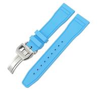 KCHSRKHXC 22mm Soft FluororubberWatchbands For IWC Portofino Natural Rubber 21mm 20mm Watch Strap