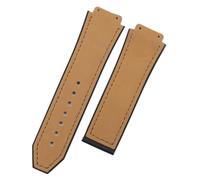 KCHSRKHXC 25mm*19mm Quality Watch Band Rubber Leather Strap Compatible With WatchBand 22mm Folding Buckle Accessories