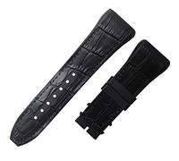 KCHSRKHXC 28mm Nylon Cowhide Silicone Watch Strap Black Blue Folding Buckle Watchband for Franck Muller Series