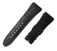 KCHSRKHXC 28mm Nylon Cowhide Silicone Watch Strap Black Blue Folding Buckle Watchband for Franck Muller Series