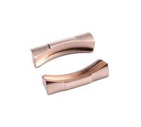 KCHSRKHXC 2pcs 20mm Curved End Link Endlink Just for Watchband for Submariner Watch Band Rubber Leather Strap Seamless Connection (Color : Gold, Size : 20mm)