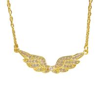 KCHSRKHXC 925 Sterling Silver Retro Light Wing Necklace For Women, Exquisite Cubic Zirconia Wing Necklaces - Wings Necklace Pendant, Necklaces For Women Birthday Valentine