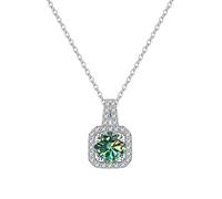 KCHSRKHXC Accessories 1 D Color Blue Yellow Pink Moissanite Pendant Necklaces for Women Women Necklace - Engagement Valentine's Day Birthday