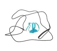 KCHSRKHXC Adjustable Portable Parakeet Harness Lightweight Bird Flying Leash Blue Size 5 for Parrots and Small Birds Outdoor Training and Flight