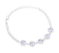 KCHSRKHXC Adjustable Rhinestone Dog Collar Necklace Comfortable Soft Pet Jewelry for Cats Dogs Kittens and Puppies with Secure Clasp Chic Design for Weddings and Parties