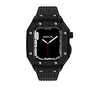 KCHSRKHXC Alloy Watch Case Strap For Series 7 6 5 4 SE 45mm 42mm 44mm Metal Frame Modification Business casual style watch Strap