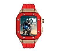 KCHSRKHXC Alloy Watch Case Strap For Series 7 6 5 4 SE 45mm 42mm 44mm Metal Frame Modification Business casual style watch Strap