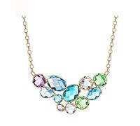 KCHSRKHXC Austria Crystal Colorful Chain s Charm Designer Champagne Color Jewelry For Women