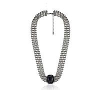 KCHSRKHXC Black Light Yellow Color Rhinestone Chunky Chain s For Women Big Statement Jewelry