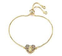 KCHSRKHXC blank angel wing multicolor cubic zirconia adjustable zirconia zipper chain women jewelry