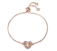KCHSRKHXC blank angel wing multicolor cubic zirconia adjustable zirconia zipper chain women jewelry