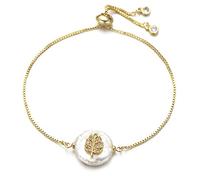 KCHSRKHXC boys and girls family slider chain natural shell cubic zirconia charm women fashion jewelry