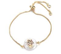 KCHSRKHXC boys and girls family slider chain natural shell cubic zirconia charm women fashion jewelry