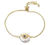 KCHSRKHXC boys and girls family slider chain natural shell cubic zirconia charm women fashion jewelry