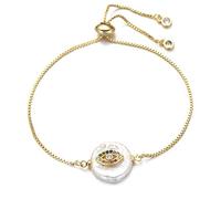 KCHSRKHXC boys and girls family slider chain natural shell cubic zirconia charm women fashion jewelry