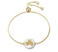 KCHSRKHXC boys and girls family slider chain natural shell cubic zirconia charm women fashion jewelry