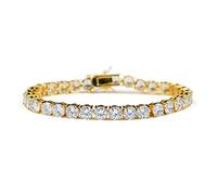 KCHSRKHXC bracelets for womens tennis 3mm 4mm 5mm 1 row cubic zirconia color for men women iced out hip hop jewelry rose 8 mm width 7 inch
