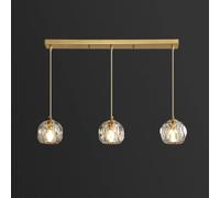 KCHSRKHXC Brass Crystal Chandelier LED G9 Modern Luxury - Bedside Hanging Light Dining Room Living Room Bar Decorative Pendent Lamp Indoor Home Lighting Fixtures Adjustable Chandeliers