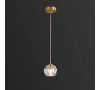 KCHSRKHXC Brass Crystal Chandelier LED G9 Modern Luxury - Bedside Hanging Light Dining Room Living Room Bar Decorative Pendent Lamp Indoor Home Lighting Fixtures Adjustable Chandeliers