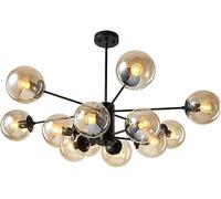 KCHSRKHXC Brass Sputnik Chandeliers 6 Lights Industrial Rustic Mid Century Ceiling Light Fixtures Pendant Light Compatible with Living Room Bedroom Dining Room Bar Restaurant Adjustable Chandeliers