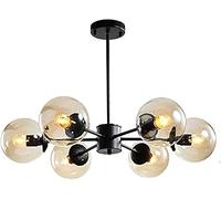 KCHSRKHXC Brass Sputnik Chandeliers 6 Lights Industrial Rustic Mid Century Ceiling Light Fixtures Pendant Light Compatible with Living Room Bedroom Dining Room Bar Restaurant Adjustable Chandeliers