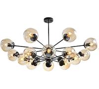 KCHSRKHXC Brass Sputnik Chandeliers 6 Lights Industrial Rustic Mid Century Ceiling Light Fixtures Pendant Light Compatible with Living Room Bedroom Dining Room Bar Restaurant Adjustable Chandeliers