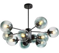 KCHSRKHXC Brass Sputnik Chandeliers 6 Lights Industrial Rustic Mid Century Ceiling Light Fixtures Pendant Light Compatible with Living Room Bedroom Dining Room Bar Restaurant Adjustable Chandeliers