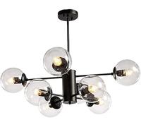 KCHSRKHXC Brass Sputnik Chandeliers 6 Lights Industrial Rustic Mid Century Ceiling Light Fixtures Pendant Light Compatible with Living Room Bedroom Dining Room Bar Restaurant Adjustable Chandeliers