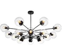 KCHSRKHXC Brass Sputnik Chandeliers 6 Lights Industrial Rustic Mid Century Ceiling Light Fixtures Pendant Light Compatible with Living Room Bedroom Dining Room Bar Restaurant Adjustable Chandeliers
